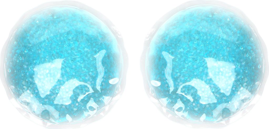 1 Paar blaue, runde, kühlende Augenkompressen mit Eisgel-Augenpads zur Linderung von Augenschwellungen und -belastung für Männer und Frauen