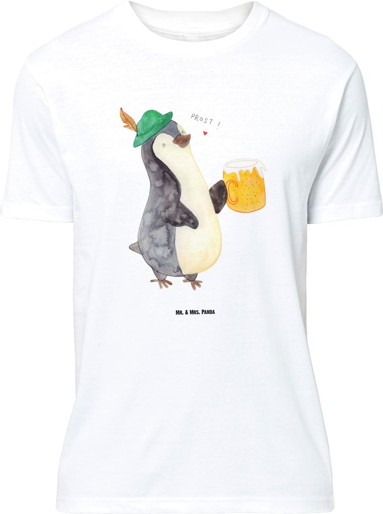 Mr. & Mrs. Panda Größe M T-Shirt Pinguin Bier - Weiß - Geschenk, Herren, Tshirt, , Shirt, Beschwippst, mit Spruch