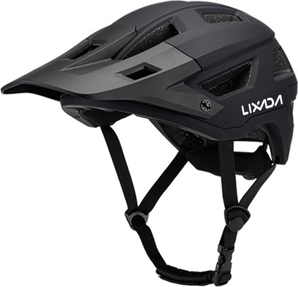 LIXADA MIPS Fahrradhelm, Berghelm, Rennradhelm, 55-61 cm, verstellbares Zifferblatt, abnehmbares Visier, 14 Belüftungsöffnungen, Schwarz