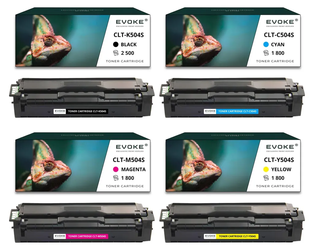 Pack 4 Toners Haute Capacité Samsung CLT-K504S pour un Rendu Couleur Précis