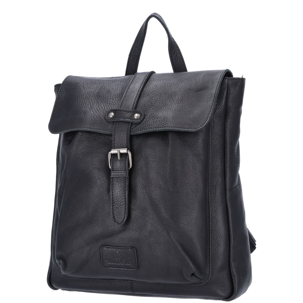 The Skandinavian Brand Damen Leder Rucksack schwarz : schwarz-00 Farbsortierung: schwarz-00