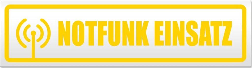Notfunk Einsatz Piktogramm Magnetschild Schild magnetisch
