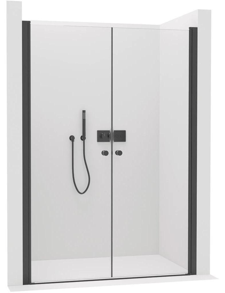 Douchedeur, 2-delig, Antelo, links/rechts - 6 mm - mat Productafbeelding 