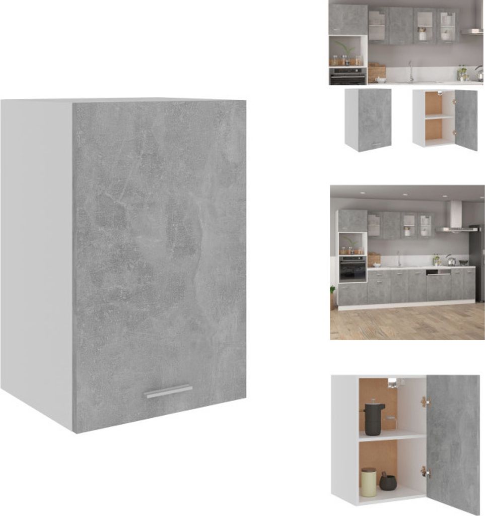 vidaXL Hängeschrank Betongrau 39,5x31x60 cm Holzwerkstoff - Produktbild 