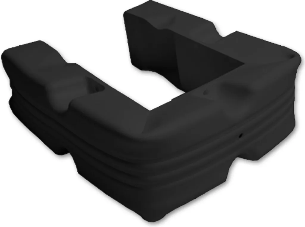 Majoni Blockfender Flex 100x12x7cm Noir - Pare-battage plat articulé