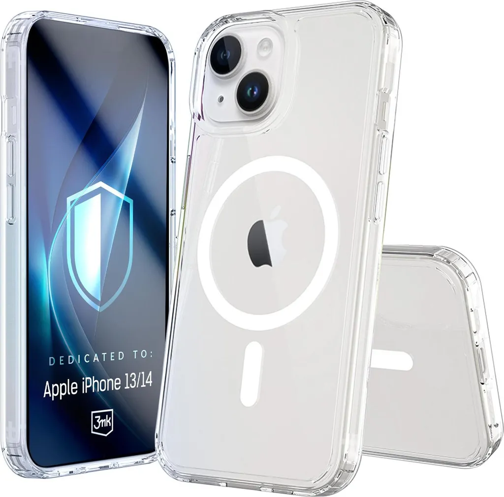 Custodia 3MK iPhone 14 13 MagSafe Armor - Trasparente e Ultra Resistente