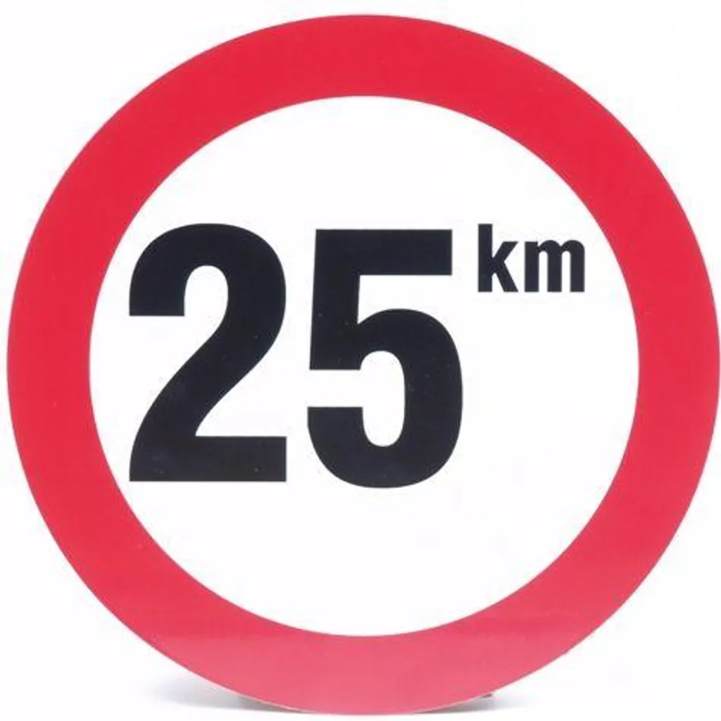Panneau de signalisation 25 km/h pour parking et voie privée, 240 mm