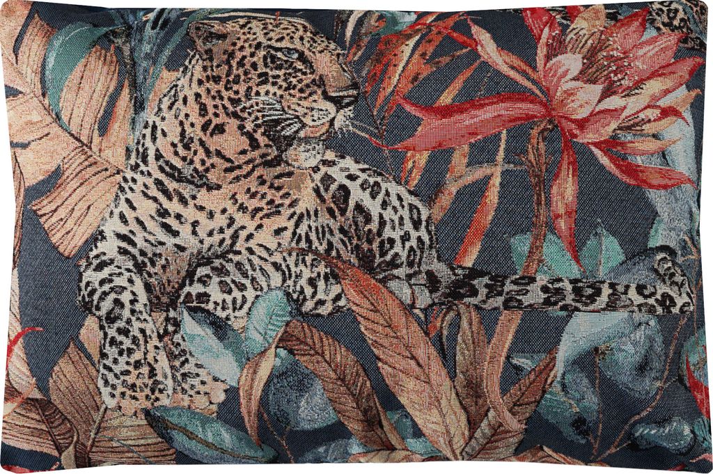 Gobelin Dekorativer Kissenbezug für Sofa Schlafzimmer Wohnzimmer, LEOPARD, 40x60