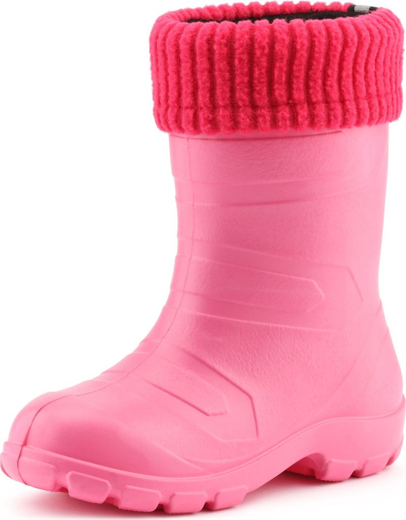 Ladeheid Kinder Mädchen Jungen federleichte Eva Thermo Gummistiefel gefüttert LA845KIDS (Rosa1025/Rosa, 28 EU)