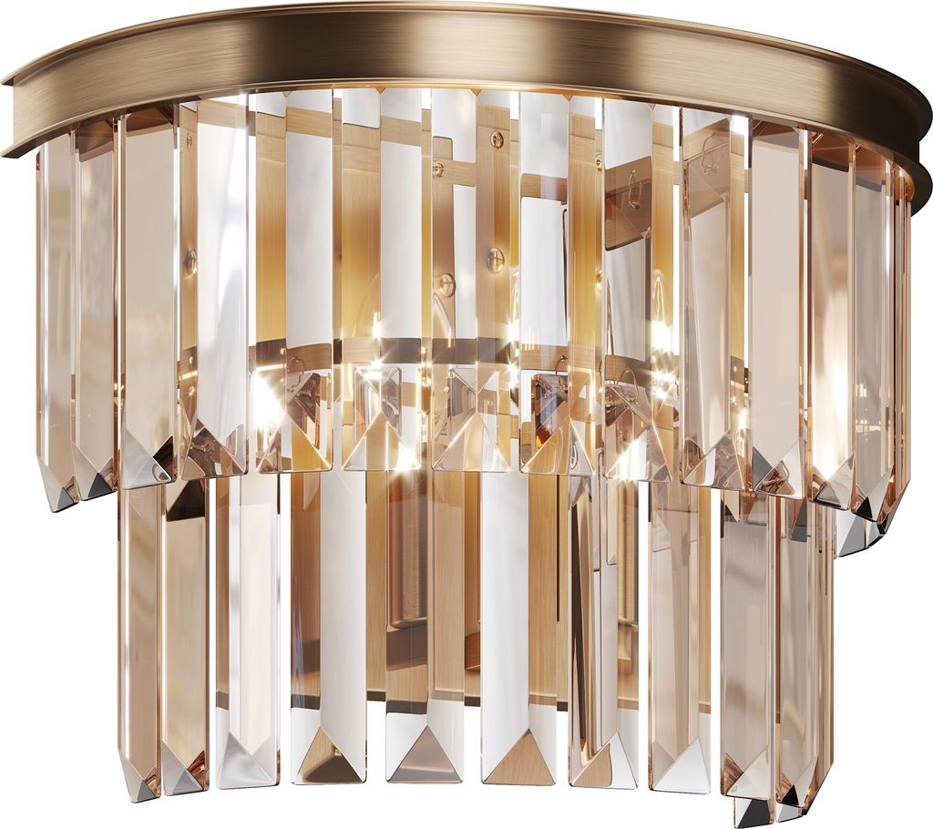 Maytoni Revero Wandlampe E14 40W, Messing/Kristall, Glamour Design, IP20