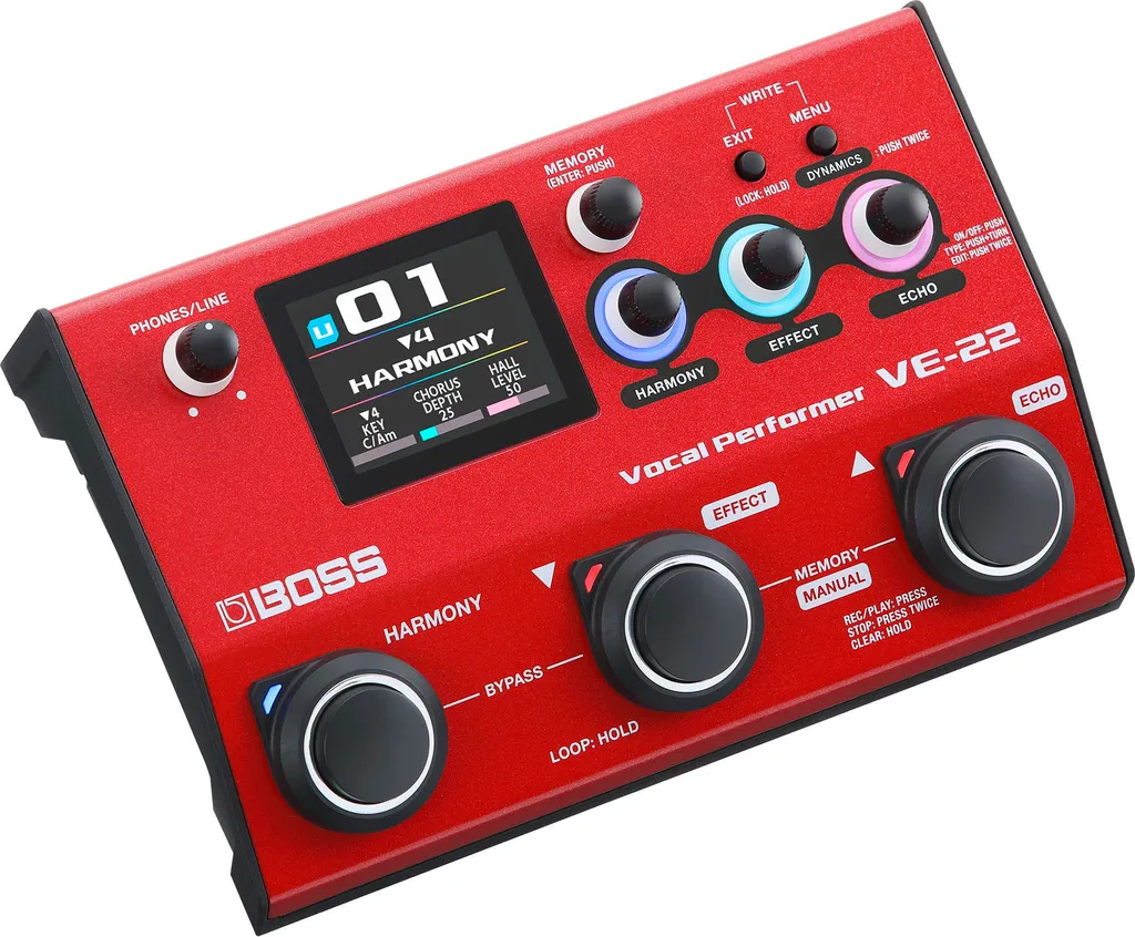 Processeur de chant Boss VE-22 pour sublimer votre voix sur scène