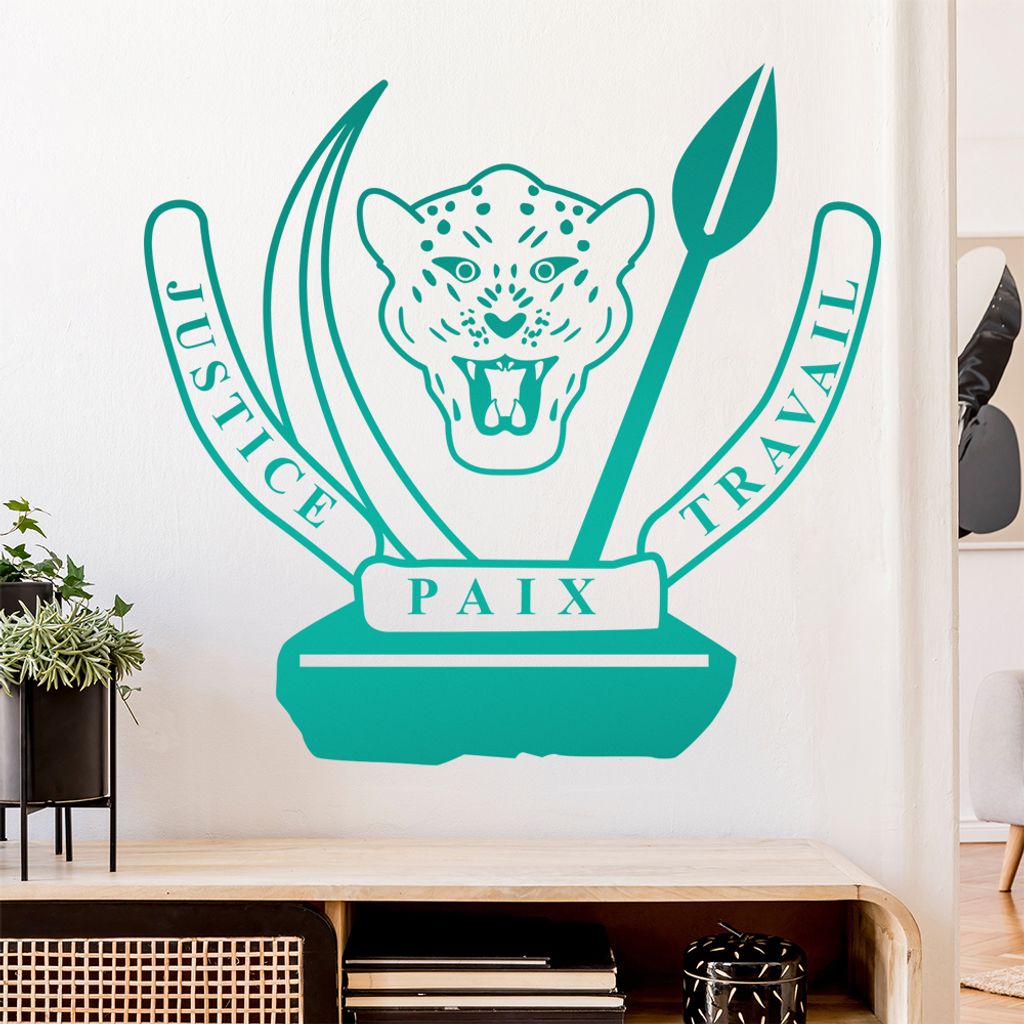 Republik Kongo Wandtattoo Wandaufkleber Wall Sticker - Dekoration, Küche, Wohnzimmer, Schlafzimmer, Badezimmer