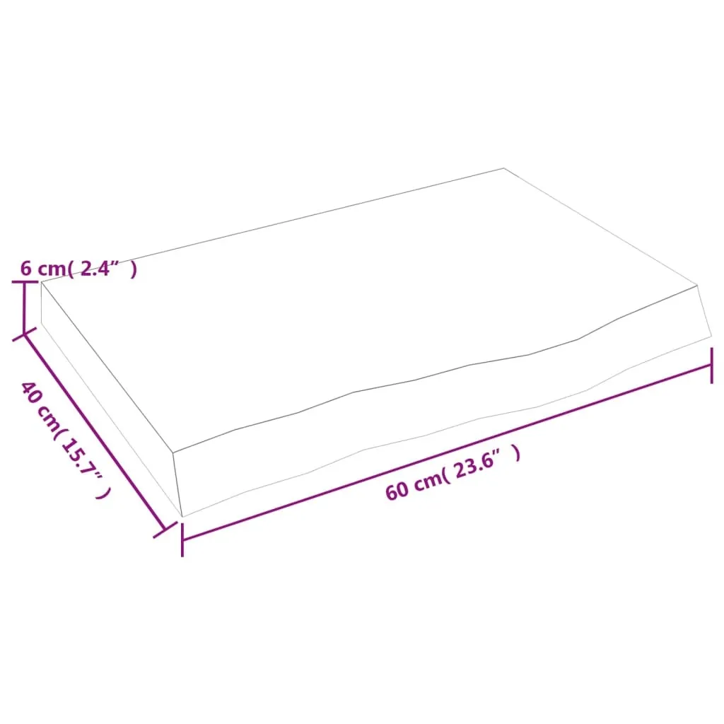 Offerta Piano Tavolo Rovere Massiccio 60x40 Trattato - Resistente - 9