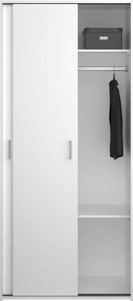 Armoire dressing 2 portes blanche Cindy pour optimiser le rangement