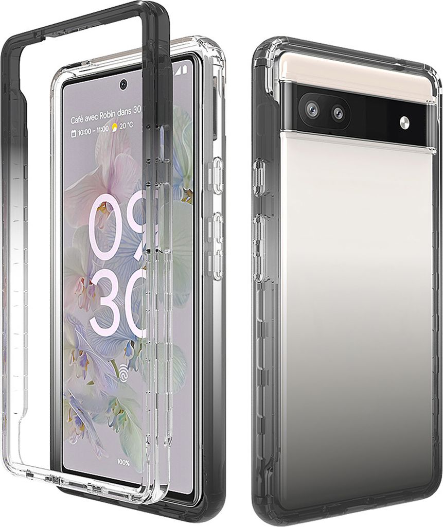 Für Google Pixel 6/7 Pro Case Phone Protector Staubdichte Anti-Drop-Hochtransparenz 2 Ebenenstruktur hohe Elastizität Telefon zurück-Deckung-Sch...