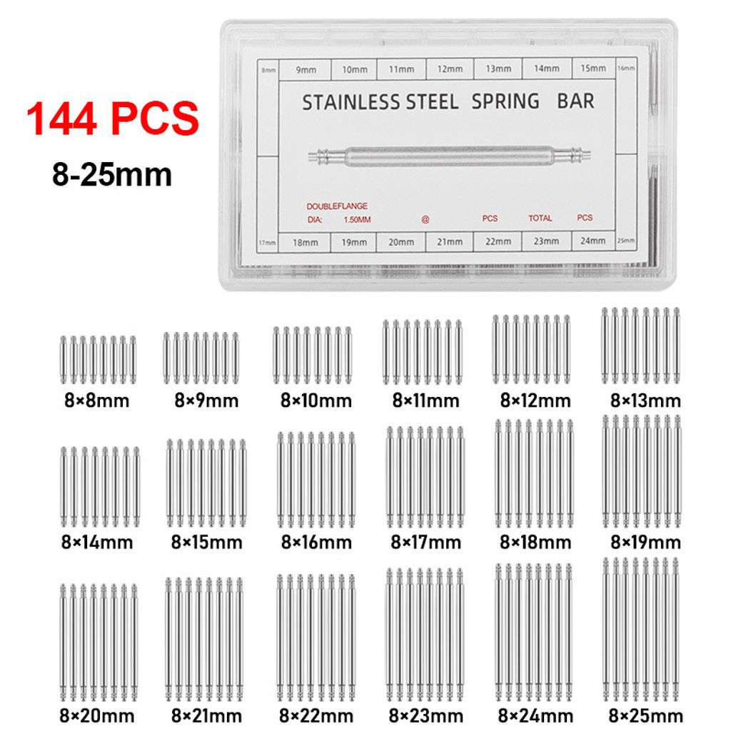 144er Federstege, Edelstahl Federstifte, Uhrenstifte Für Produktbild 3