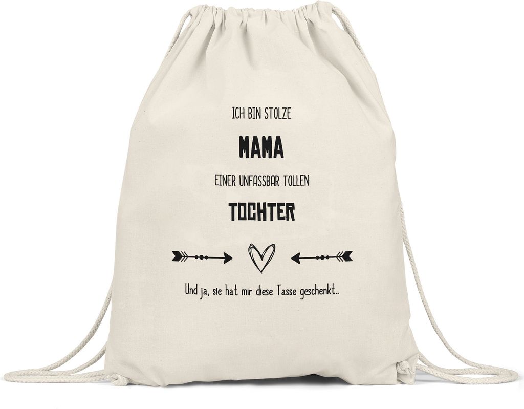 Stolze Mama Tolle Tochter Turnbeutel Gymsack Lustig Sarkasmus Geschenkidee Muttertag Geburtstag
