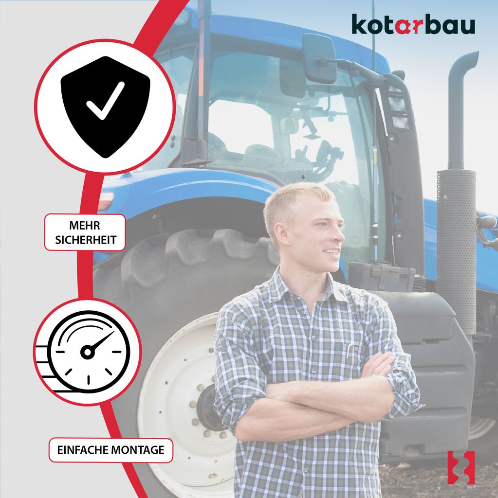 KOTARBAU® tractor spiegel universeel 38 x 19 cm PVC 2 stuks achteruitkijkspiegel tractor vrachtwagen spiegel achteruitkijkspiegel met houderl landbouw