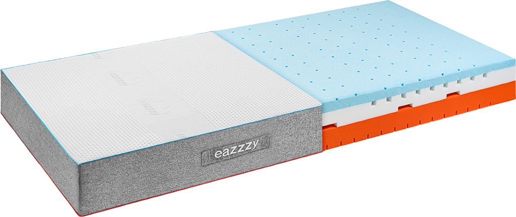 Genius eazzzy Matratze Premium Cube, 2 in 1 Wende ergonomische Matratze, 20 cm hoch, , Memory Schaum 100 x 200 x 20 cm