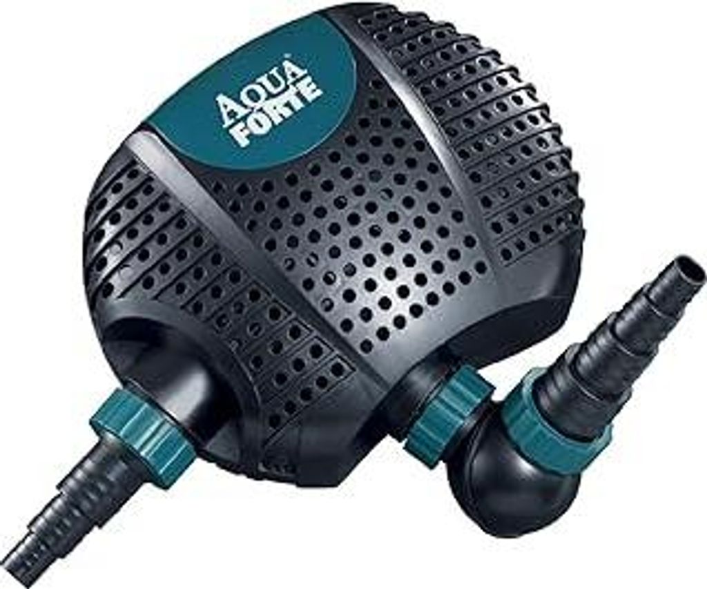 AquaForte O-20000 Plus, 200 Watt, max. Durchfluss 19 m3/Stunde, max. Förderhöhe 7 Meter, Kabellänge 10 Meter, für Wasserläufe, Wasserfälle, S...
