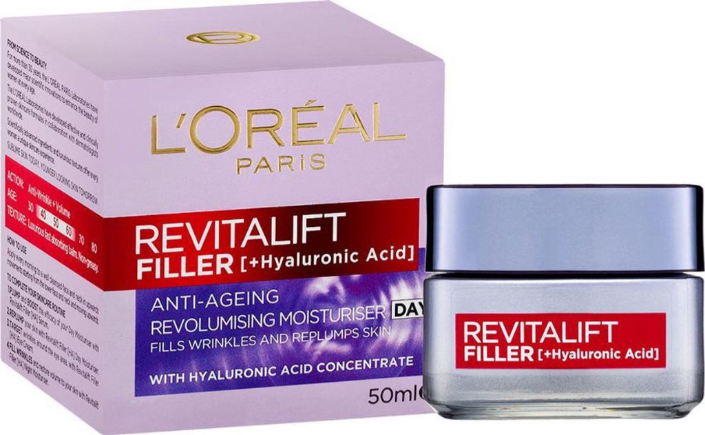 L'Oréal Paris Revitalift Filler Hyaluron Day Care Anti-Ageing Face Care with Hyaluronic Acid 50ml
