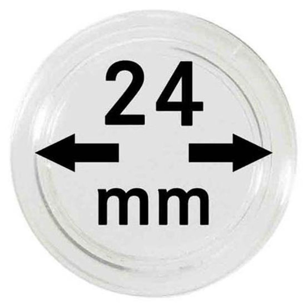 Lindner 2251024 Münzkapseln 24 mm-100er Pack Produktbild 
