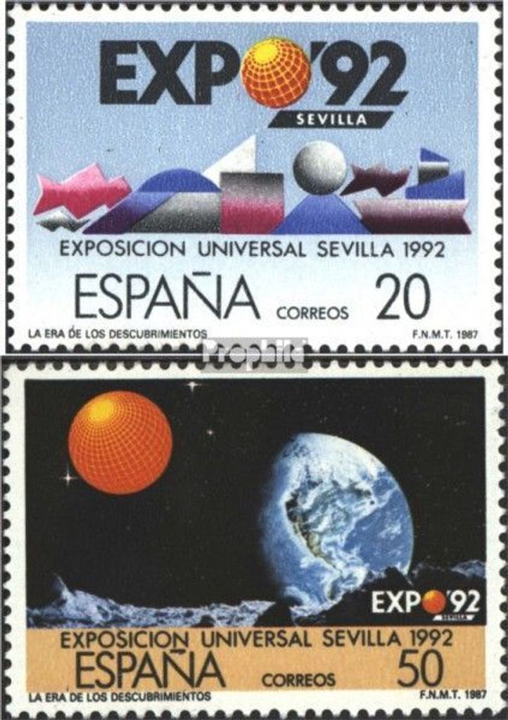 Briefmarken Spanien 1987 Mi 2808-2809 (kompl.Ausg.) postfrisch EXPO 92