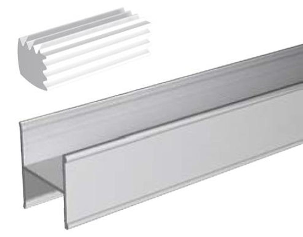 Mantion Mars H18 Aluminium Befestigungsprofil 2000 mm silber für Zusatzfüllungen 4-6/18 mm