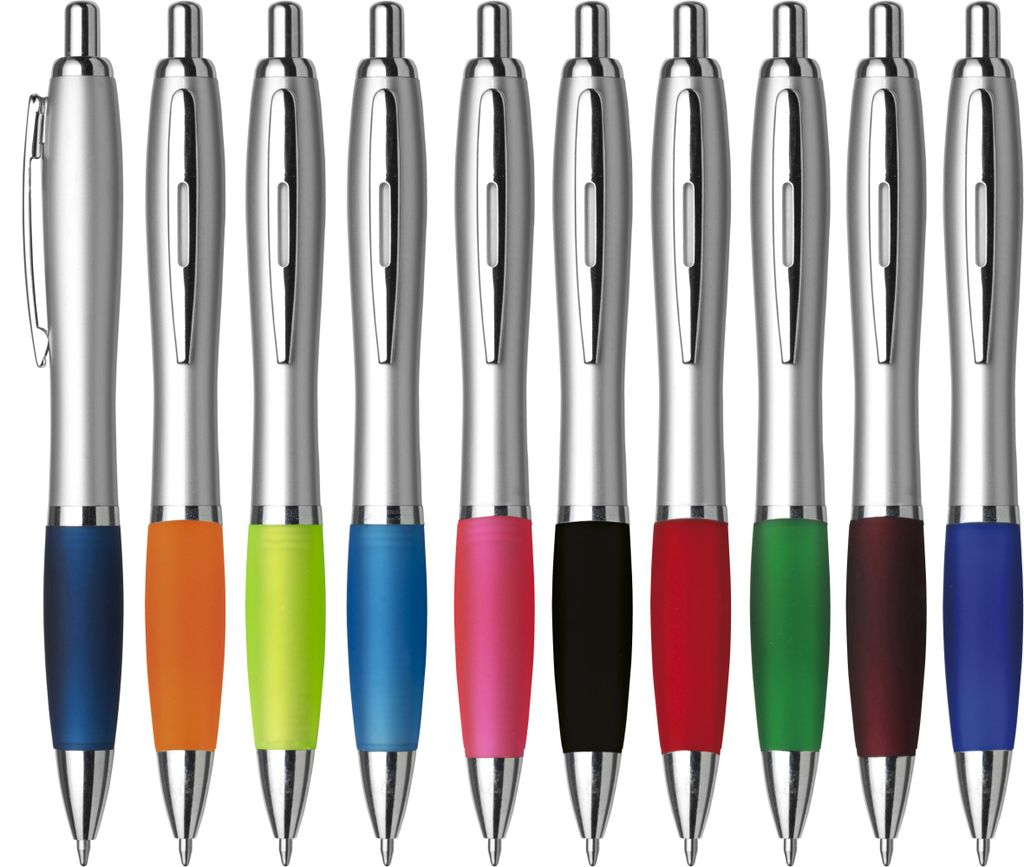 10 Dreh-Kugelschreiber aus Kunststoff Farbe hellblau 