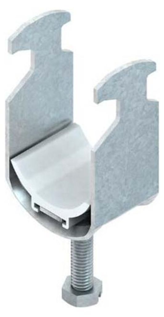 Niedax Bügelschelle BK 90 halogenfrei für 1 Kabel 82-90 mm Profilschienenmontage