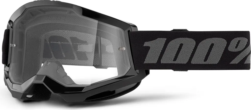 Masques moto 100% MX Cross Strata 2 Junior transparent FA23 pour enfant