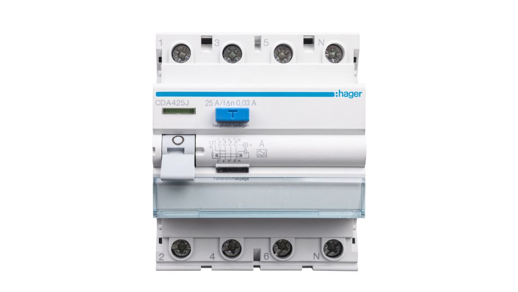 RCD 4P 25A 0,03A type A CDA425J Image du produit 