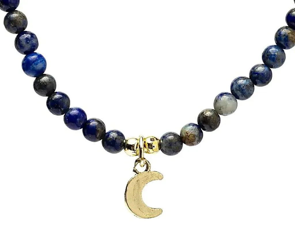 Bijou lune en lapis-lazuli pour méditation et style - lot de 2 colliers