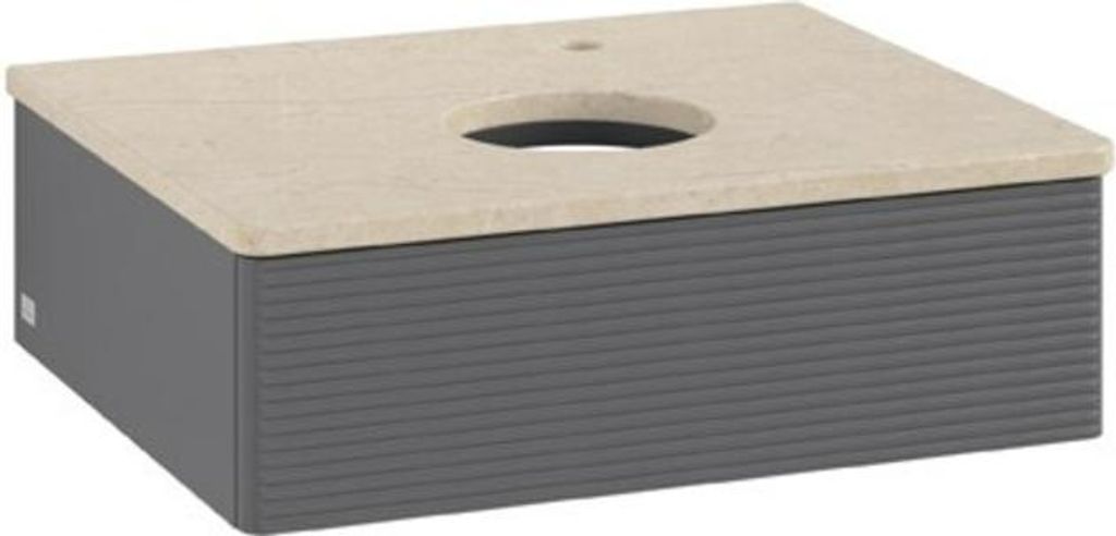 V&B Waschtischunterschrank mit Frontstruktur Antao 60x19x50cm, HL, WBP botti., A m Lac