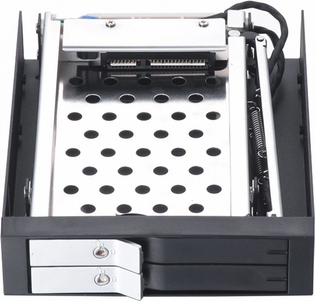 ST2523 2,5-Zoll-Diskettenlaufwerk mit integriertem Dual-Bay-SATA-Festplattengehäuse, unterstützt zwei 2,5-Zoll-SATA-Festplatten, Sicherheitsschlo...