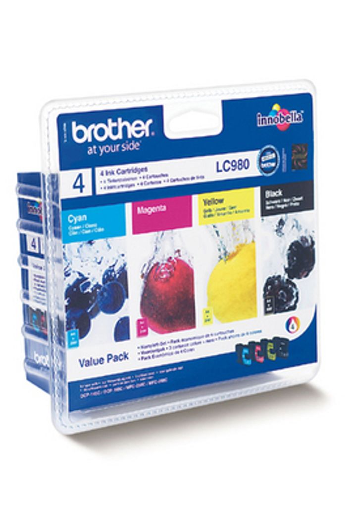 Brother LC980 Pack, Standardertrag, Schwarz, Cyan, Magenta, Gelb, 4 Stück(e), Multipack