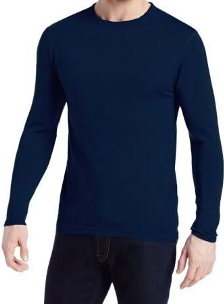 T-shirt manche longue randonnée Minus33 Chocorua MW laine mérinos bleu L