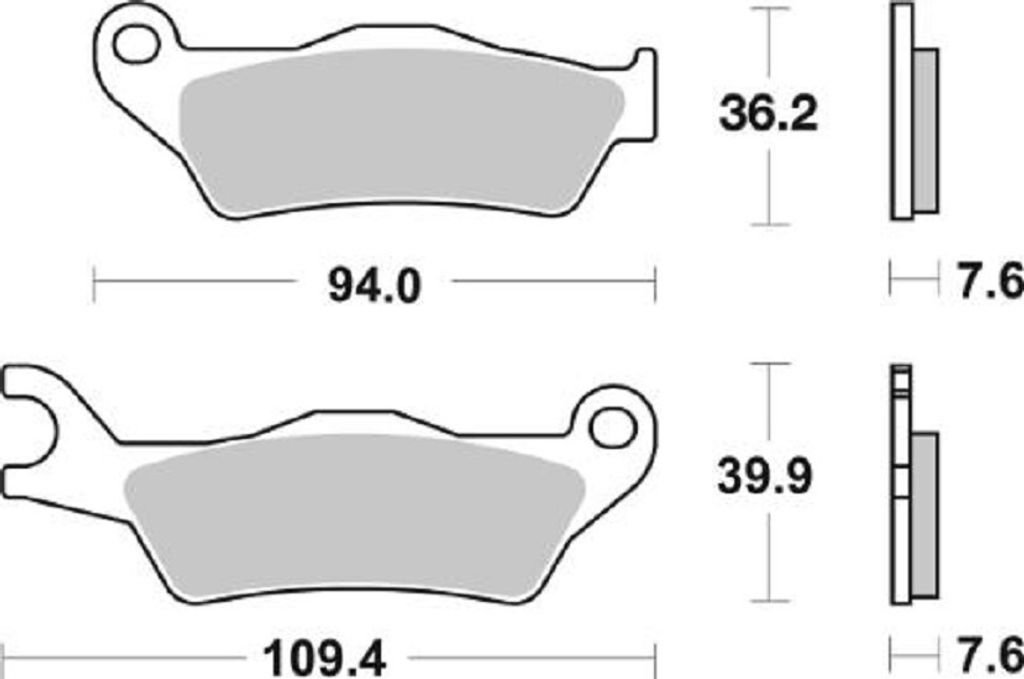 Scooterbelag SBS 237HF (Satz pro Scheibe) Street Ceramic