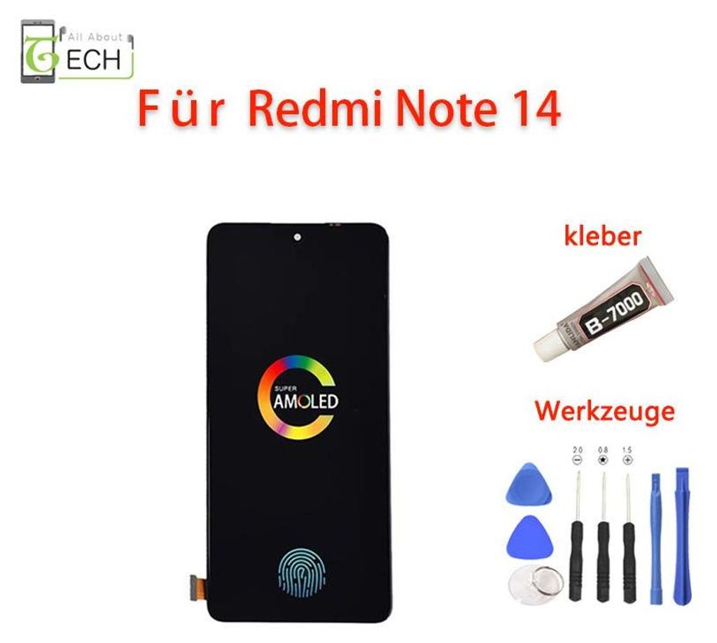 Für Xiaomi Redmi Note 14 4G 5G 24094RAD4G LCD Display Produktbild 