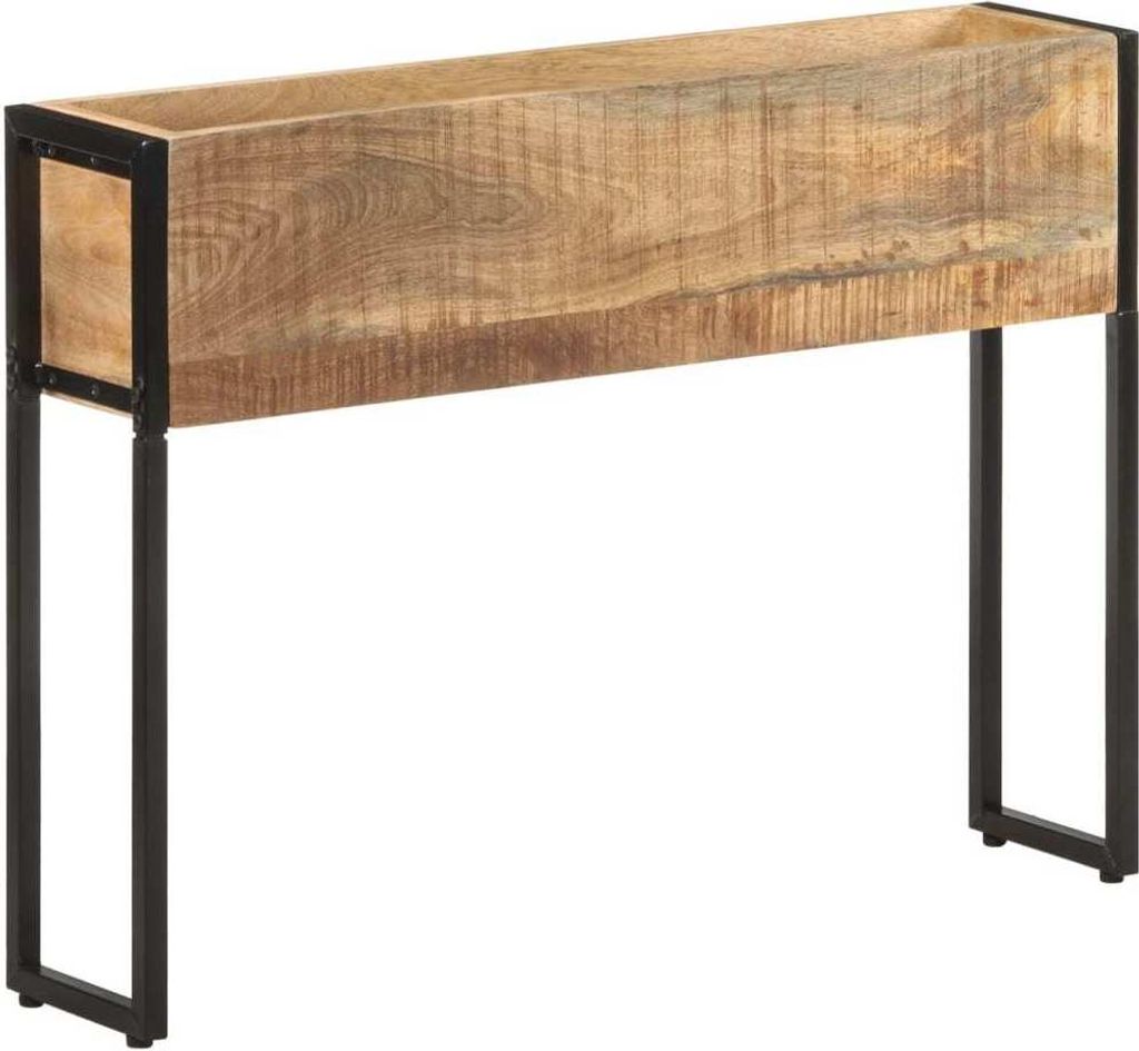 "Rabatt" Pflanzkübel modernem Design - Blumentopf/Pflanzkasten - 90x20x68 cm Raues Mangoholz - Beete CC9723