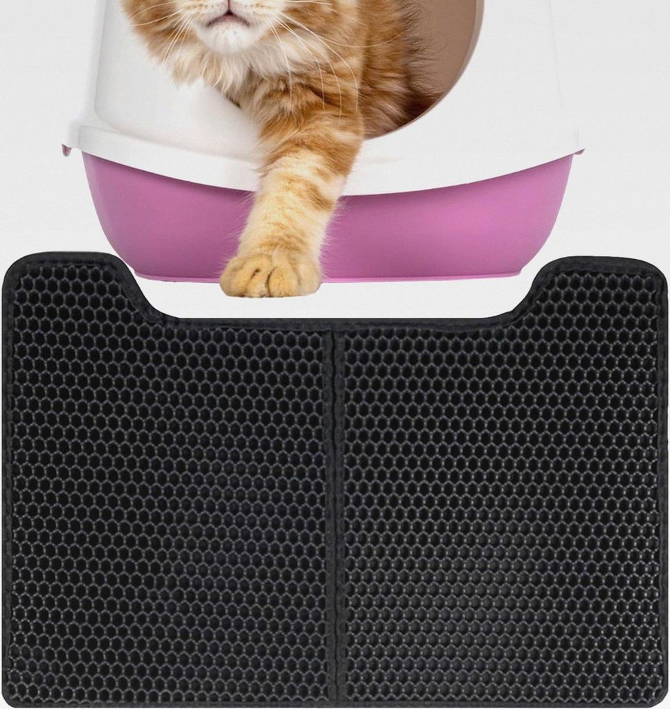 Katzenmatte Für Streubereich | Urinfeste Rutschfeste Unterlage - Katzenstreu Unterlage Für Katzentoilette,Für Haustiere & Katzenhaushalt – Fü...