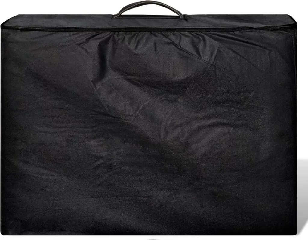 Table de massage bois noir 2 zones avec revêtement similicuir souple