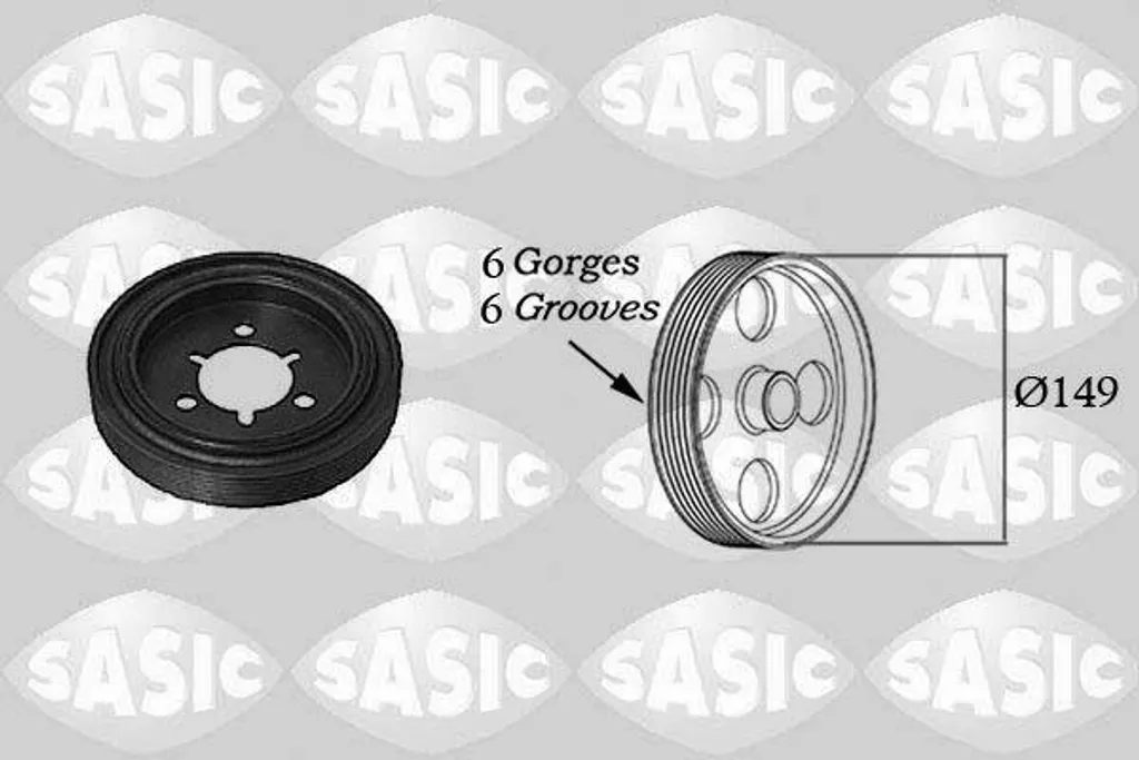 Poulie Damper pour vilebrequin OE 0515R4 compatible Peugeot et Citroën C4