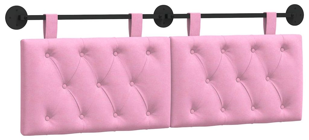vidaXL Hängendes Kopfteil Rosa Stoff