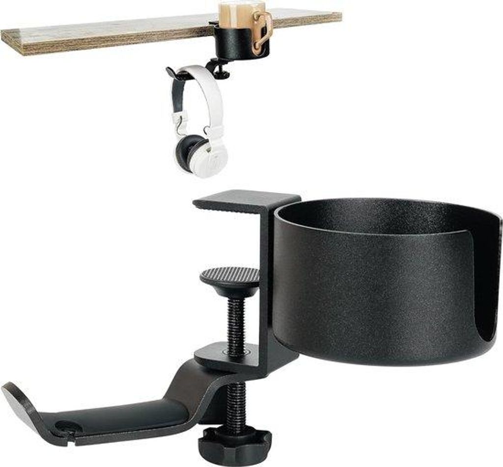 Computer Gaming PC-Hoofdtelefoon-Houder 360-Grad-Roterender Bracket Anti-Knoei Cup Standaard Onder Tafel