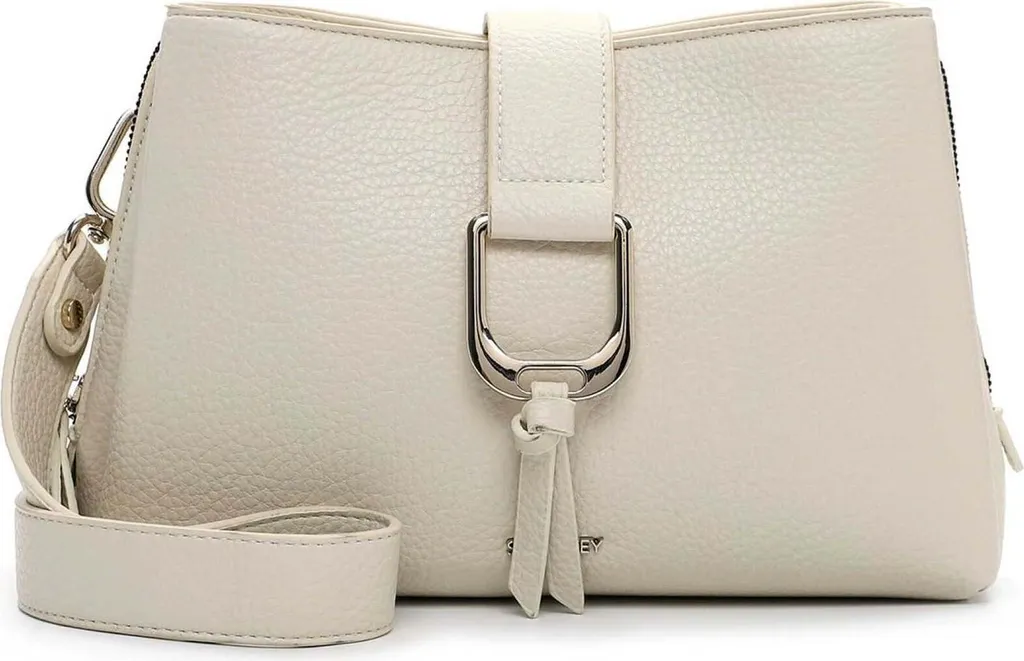 Petit Sac à Épaule SFY Keely Beige Écru en Matière Souple de Qualité