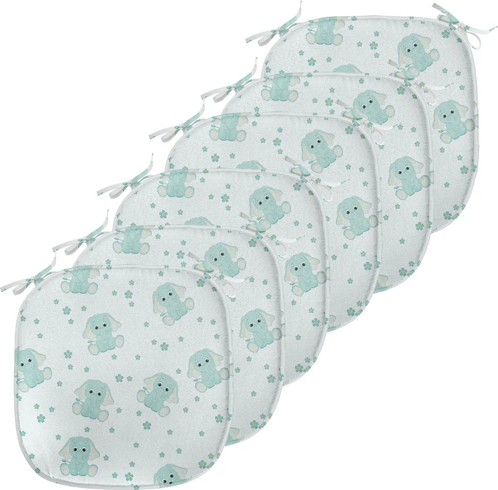 Coussin de Chaise Anti-Tache et Antidérapant Lot de 6 pour Salle à Manger
