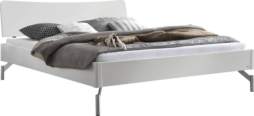 HASENA Lounge Designbett Albinia weiß lackiert 180x200