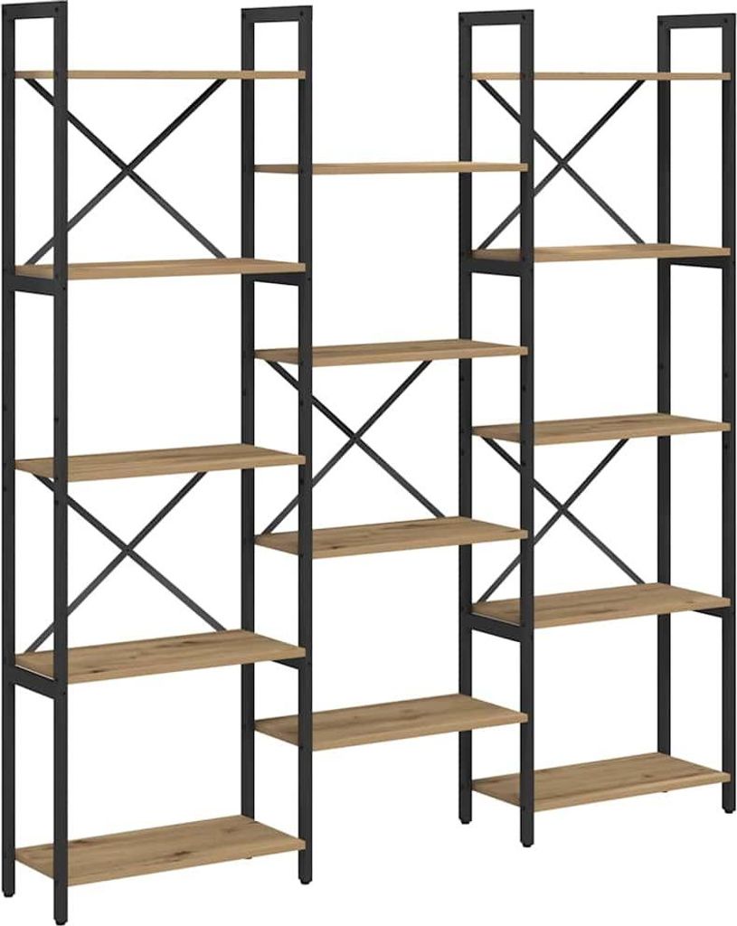 vidaXL Bücherregal Artisan-Eiche 156 x 25 x 167 cm Holzwerkstoff