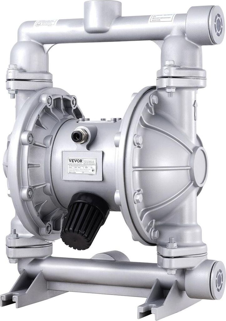 Air Operated Double Diaphragm Pump, 44GPM, Max 115PSI Air Waste Oil Pneumatic Transfer Pump with 2 Extra Diaphragms, 3.8cm Inlet & Outlet Aluminum ...